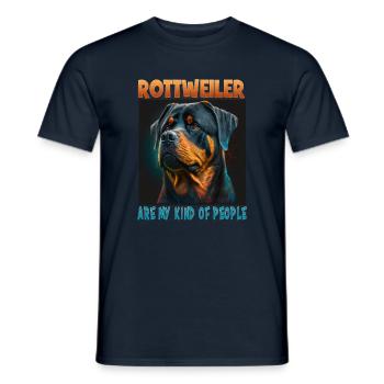 Hunde Spruch Rottweiler Design für Hundeliebhaber - Männer T-Shirt - Navy - Vorne - AI Model Male 178 light (178cm)