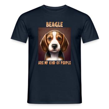 Hunde Spruch Beagle Design für Hundeliebhaber - Männer T-Shirt - Navy - Vorne - AI Model Male 178 light (178cm)