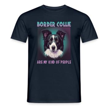 Dog Saying Border Collie Design - T-shirt homme - marine - Devant - AI Model Male 178 light (178cm)