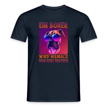 Hunde Spruch Boxer Design für Hundeliebhaber - Männer T-Shirt - Navy - Vorne - AI Model Male 178 light (178cm)
