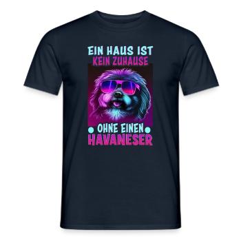 Hunde Spruch Havaneser Design für Hundeliebhaber - Männer T-Shirt - Navy - Vorne - AI Model Male 178 light (178cm)