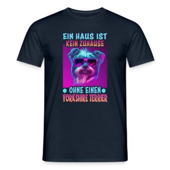Hunde Spruch Yorkshire Terrier Design für - Männer T-Shirt - Navy - Vorne - AI Model Male 178 light (178cm)