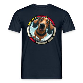 Hunde Spruch Dachshund Design für Hundeliebhaber - Männer T-Shirt - Navy - Vorne - AI Model Male 178 light (178cm)