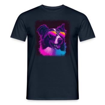 Hunde Spruch Border Collie Design - Männer T-Shirt - Navy - Vorne - AI Model Male 178 light (178cm)