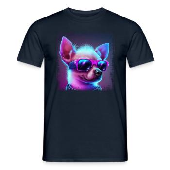 Dog Cartoon Chihuahua Design pour les amoureux des chiens - T-shirt homme - marine - Devant - AI Model Male 178 light (178cm)