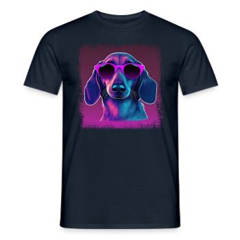Hunde Spruch Dachshund Design für Hundeliebhaber - Männer T-Shirt - Navy - Vorne - AI Model Male 178 light (178cm)