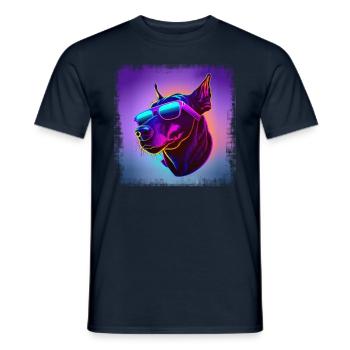Hunde Spruch Doberman Design für Hundeliebhaber - Männer T-Shirt - Navy - Vorne - AI Model Male 178 light (178cm)