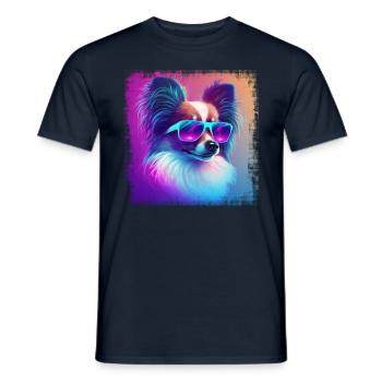 Dog Saying Papillon Design for Dog Lovers - Men's T-Shirt - navy - Front - AI Model Male 178 light (178cm)