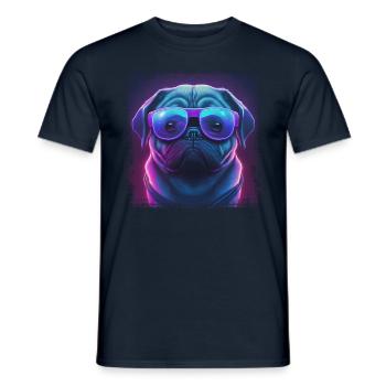 Hunde Spruch Mops Design für Hundeliebhaber - Männer T-Shirt - Navy - Vorne - AI Model Male 178 light (178cm)