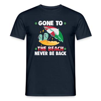 Italy beach holiday by the sea Design beach motif - Men's T-Shirt - navy - Front - AI Model Male 178 light (178cm)