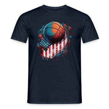 American Patriotic USA Design - Men's T-Shirt - navy - Front - AI Model Male 178 light (178cm)
