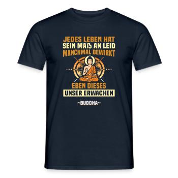 Buddhist Meditation Zen Buddha Buddhismus und Yoga - Männer T-Shirt - Navy - Vorne - AI Model Male 178 light (178cm)