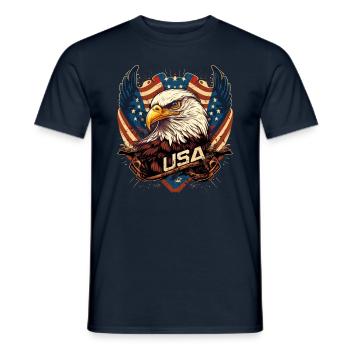 American Patriotic USA Design - Men's T-Shirt - navy - Front - AI Model Male 178 light (178cm)