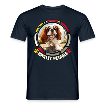 Dog saying Cavalier Spaniel for dog lovers - Men's T-Shirt - navy - Front - AI Model Male 178 light (178cm)