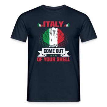 Italie vacances à la plage au bord de la mer Design beach motif - T-shirt homme - marine - Devant - AI Model Male 178 light (178cm)