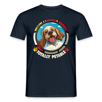 Dog Cartoon Cocker Spaniel pour les amoureux des chiens - T-shirt homme - marine - Devant - AI Model Male 178 light (178cm)