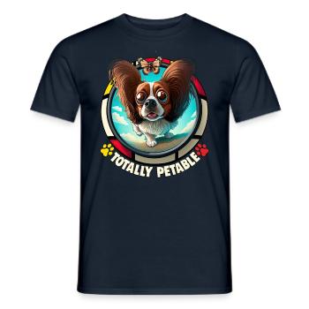 Dog Saying Papillon Design for Dog Lovers - Men's T-Shirt - navy - Front - AI Model Male 178 light (178cm)
