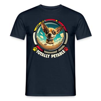 Dog Cartoon Chihuahua Design pour les amoureux des chiens - T-shirt homme - marine - Devant - AI Model Male 178 light (178cm)