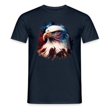 American Patriotic USA Design - Men's T-Shirt - navy - Front - AI Model Male 178 light (178cm)