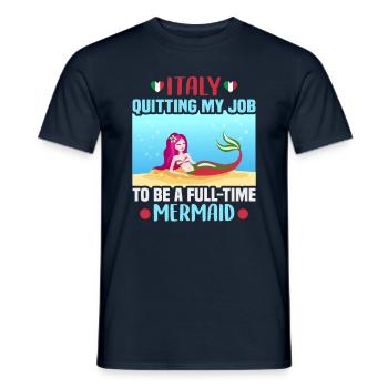 Italy beach holiday by the sea Design beach motif - Men's T-Shirt - navy - Front - AI Model Male 178 light (178cm)