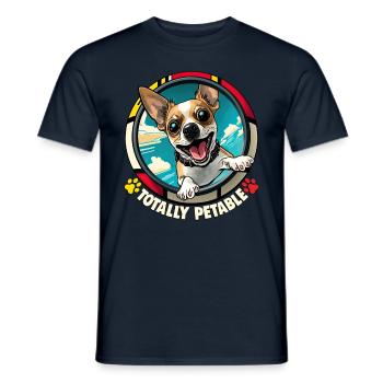 Dog Cartoon Chihuahua Design pour les amoureux des chiens - T-shirt homme - marine - Devant - AI Model Male 178 light (178cm)