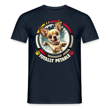 Dog Cartoon Chihuahua Design pour les amoureux des chiens - T-shirt homme - marine - Devant - AI Model Male 178 light (178cm)