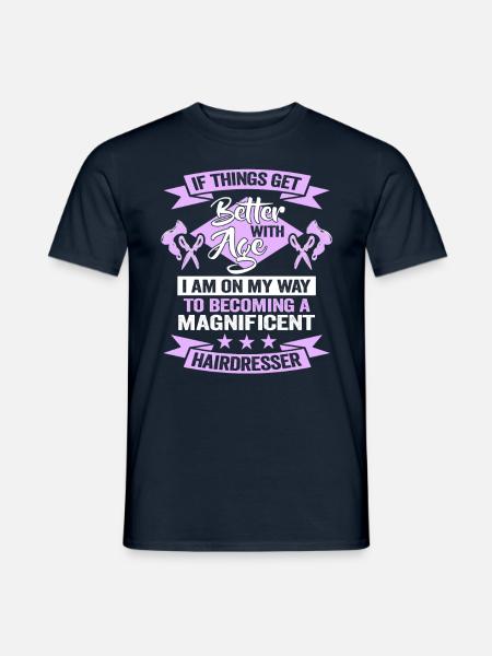 Friseurin Barber Frisörin Geburtstag Stylistin - Männer T-Shirt - Navy