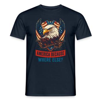 American Patriotic USA Design - Men's T-Shirt - navy - Front - AI Model Male 178 light (178cm)