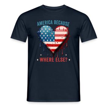 American Patriotic USA Design - Men's T-Shirt - navy - Front - AI Model Male 178 light (178cm)
