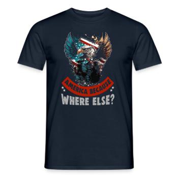 American Patriotic USA Design - Men's T-Shirt - navy - Front - AI Model Male 178 light (178cm)