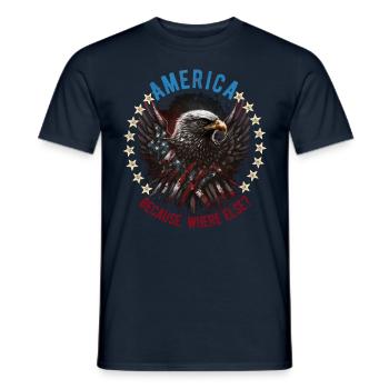 American Patriotic USA Design - Men's T-Shirt - navy - Front - AI Model Male 178 light (178cm)