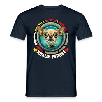 Dog Cartoon Chihuahua Design pour les amoureux des chiens - T-shirt homme - marine - Devant - AI Model Male 178 light (178cm)