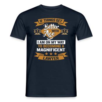 Rechtsanwalt Geburtstag Richter - Männer T-Shirt - Navy - Vorne - AI Model Male 178 light (178cm)