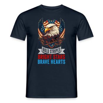 American Patriotic USA Design - Men's T-Shirt - navy - Front - AI Model Male 178 light (178cm)