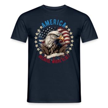 American Patriotic USA Design - Men's T-Shirt - navy - Front - AI Model Male 178 light (178cm)