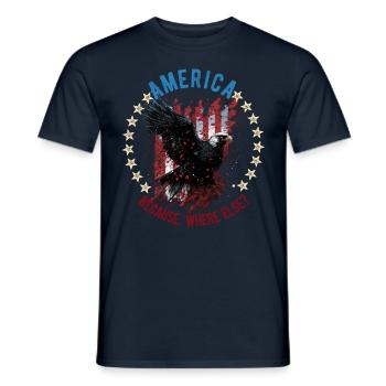 American Patriotic USA Design - Men's T-Shirt - navy - Front - AI Model Male 178 light (178cm)