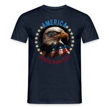 American Patriotic USA Design - Men's T-Shirt - navy - Front - AI Model Male 178 light (178cm)