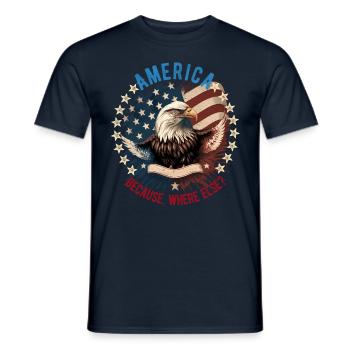 American Patriotic USA Design - Men's T-Shirt - navy - Front - AI Model Male 178 light (178cm)