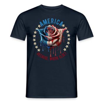 American Patriotic USA Design - Men's T-Shirt - navy - Front - AI Model Male 178 light (178cm)