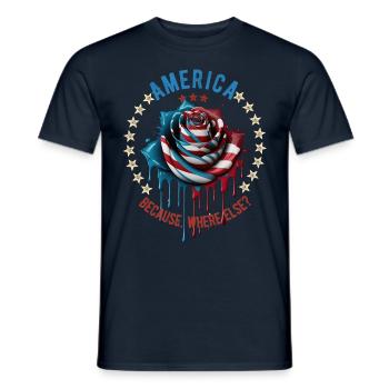 American Patriotic USA Design - Men's T-Shirt - navy - Front - AI Model Male 178 light (178cm)