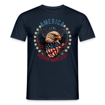 American Patriotic USA Design - Men's T-Shirt - navy - Front - AI Model Male 178 light (178cm)