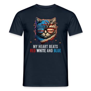 American Patriotic USA Design - Men's T-Shirt - navy - Front - AI Model Male 178 light (178cm)