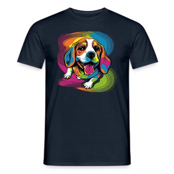 Dog Saying Beagle Design pour les amoureux des chiens - T-shirt homme - marine - Devant - AI Model Male 178 light (178cm)