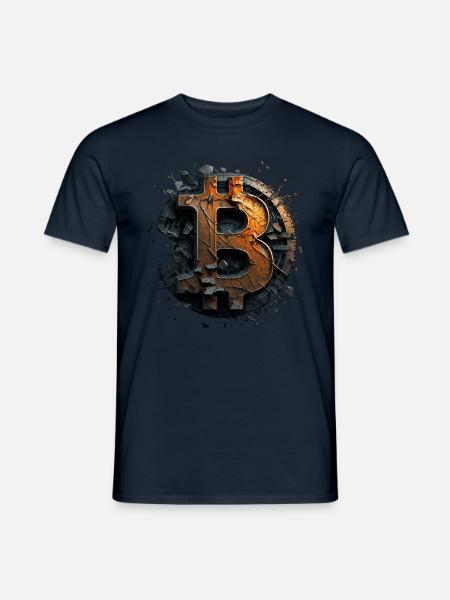 Bitcoin Design für BTC Fans - Männer T-Shirt - Navy