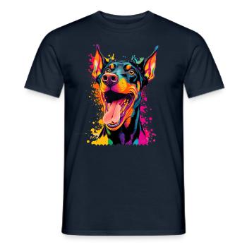 Dog saying Doberman design pour les amoureux des chiens - T-shirt homme - marine - Devant - AI Model Male 178 light (178cm)
