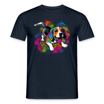 Dog Saying Beagle Design pour les amoureux des chiens - T-shirt homme - marine - Devant - AI Model Male 178 light (178cm)