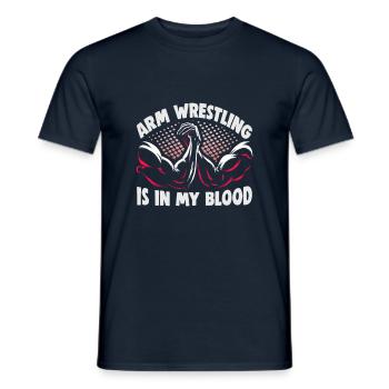 Arm Wrestler Design Armdrücken Arm Wrestling - T-shirt homme - marine - Devant - AI Model Male 178 light (178cm)