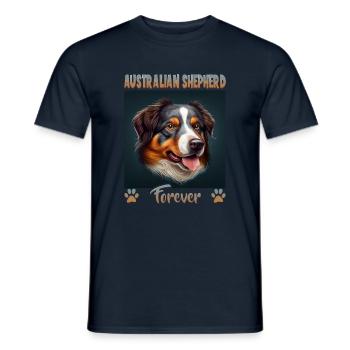 Hunde Australian Shepherd Hundeliebhaber Aussie - Männer T-Shirt - Navy - Vorne - AI Model Male 178 light (178cm)