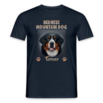 Dogs Bernese Mountain Dog Dog Lovers Aussie - Men's T-Shirt - navy - Front - AI Model Male 178 light (178cm)
