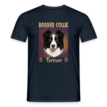 Dog Saying Border Collie Design - Men's T-Shirt - navy - Front - AI Model Male 178 light (178cm)
